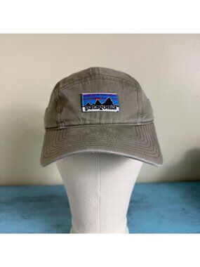 VTG Patagonia Gray Tag Logo Lightweight Adjustable Cap Hat Youth OS